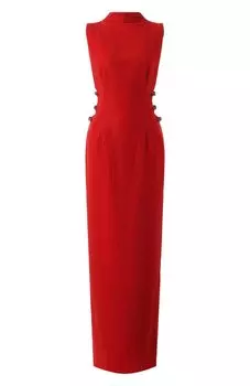 Платье с отделкой стразами self-portrait