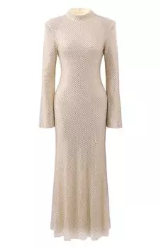 Платье с отделкой стразами self-portrait