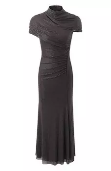 Платье с отделкой стразами self-portrait