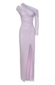 Платье с отделкой стразами self-portrait