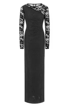 Платье с отделкой стразами self-portrait