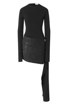 Платье с отделкой стразами The Attico