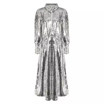 Платье с пайетками Ganni