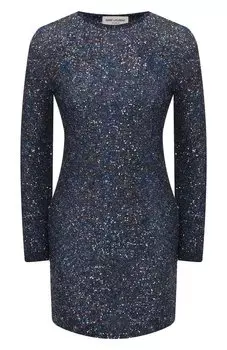 Платье с пайетками Saint Laurent