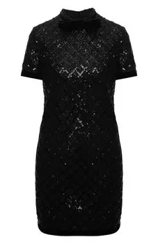 Платье с пайетками Saint Laurent