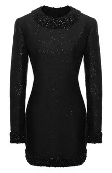 Платье с пайетками Saint Laurent