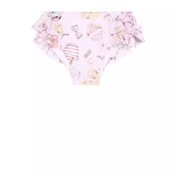 Плавки-бикини с оборками и бантом Monnalisa