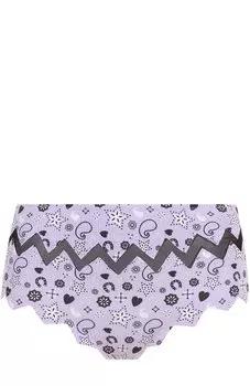 Плавки-бикини с завышенной талией и фигурной отделкой Marysia