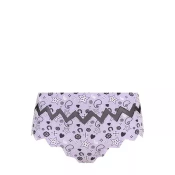 Плавки-бикини с завышенной талией и фигурной отделкой Marysia