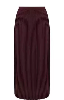 Плиссированная юбка-миди из шерсти Loro Piana