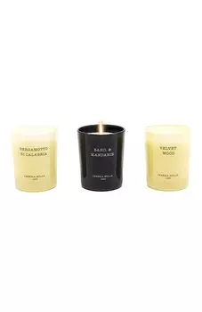Подарочный сет свечей Bergamotto di Calabria, Basil&Mandarin, Velvet wood (3x75g) Cereria Molla 1899