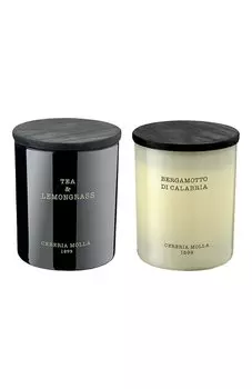Подарочный сет свечей IV Bergamotto di Calabria / Tea & Lemongrass (2x230g) Cereria Molla 1899