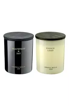 Подарочный сет свечей IV French Linen / Grapefruit & Bay (2x230g) Cereria Molla 1899