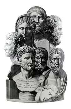 Подставка для зонтов Trompe l'oeil Teste Antiche Fornasetti