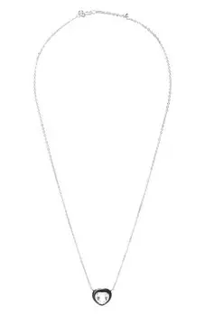 Подвеска с хрусталем и черной эмалью Courage Moonka