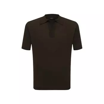 Поло из хлопка и льна Brioni