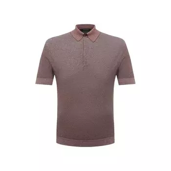 Поло из хлопка и льна Ermenegildo Zegna