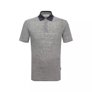 Поло из хлопка и льна Z Zegna