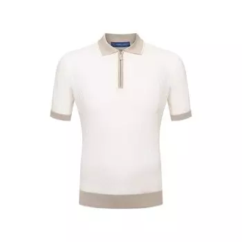 Поло из хлопка и шелка Andrea Campagna