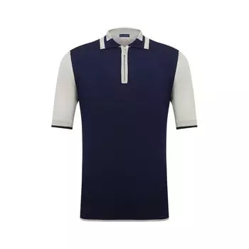 Поло из хлопка и шелка Andrea Campagna