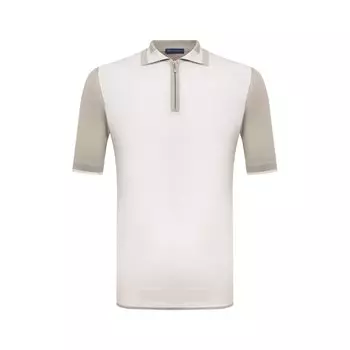 Поло из хлопка и шелка Andrea Campagna