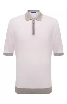 Поло из хлопка и шелка Andrea Campagna