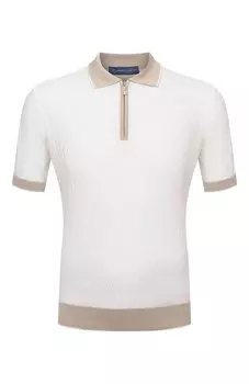 Поло из хлопка и шелка Andrea Campagna