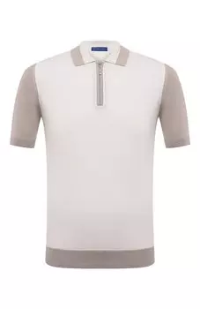 Поло из хлопка и шелка Andrea Campagna