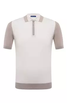 Поло из хлопка и шелка Andrea Campagna