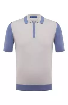 Поло из хлопка и шелка Andrea Campagna