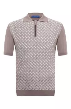 Поло из хлопка и шелка Andrea Campagna