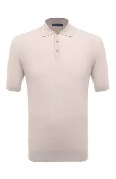 Поло из хлопка и шелка Andrea Campagna