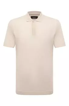 Поло из хлопка и шелка Boss Camel