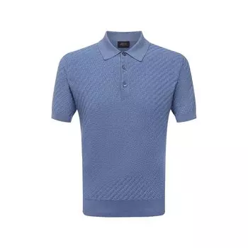 Поло из хлопка и шелка Brioni