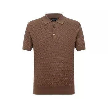 Поло из хлопка и шелка Brioni