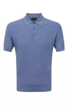 Поло из хлопка и шелка Brioni