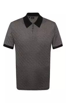 Поло из хлопка и шелка Brioni