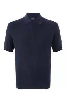 Поло из хлопка и шелка Brioni