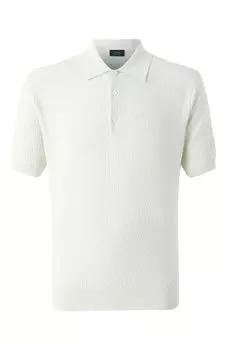 Поло из хлопка и шелка Brioni