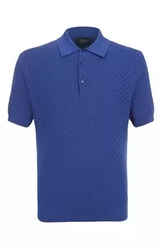 Поло из хлопка и шелка Brioni