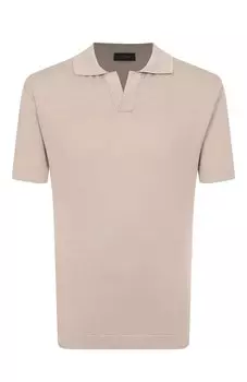 Поло из хлопка и шелка Brioni