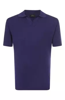 Поло из хлопка и шелка Brioni