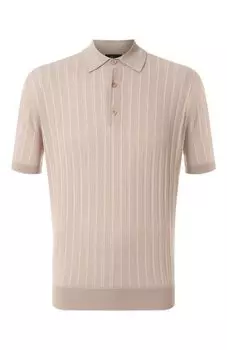 Поло из хлопка и шелка Brioni