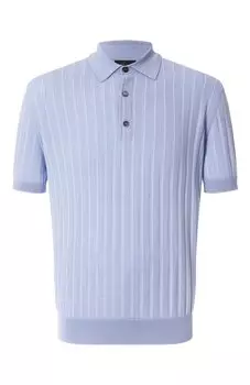 Поло из хлопка и шелка Brioni