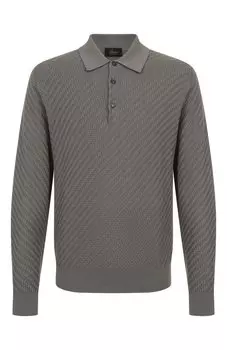 Поло из хлопка и шелка Brioni