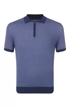 Поло из хлопка и шелка Corneliani