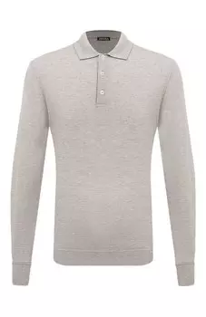 Поло из хлопка и шелка Zegna