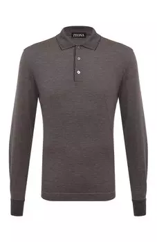 Поло из хлопка и шелка Zegna