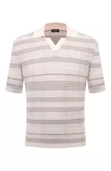 Поло из хлопка и шелка Zegna