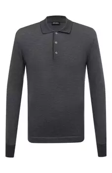 Поло из хлопка и шелка Zegna